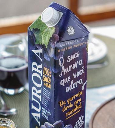 Imagem de kit 3 Suco de Uva Aurora Tinto Integral Tetra Pak 1,5L