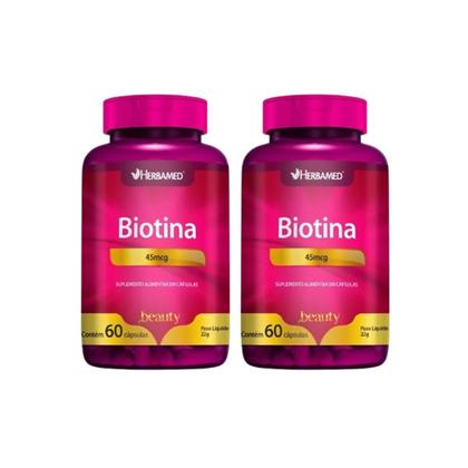 Imagem de Kit 3 Suplemento Alimentar Biotina Com 60 Cápsulas Herbamed