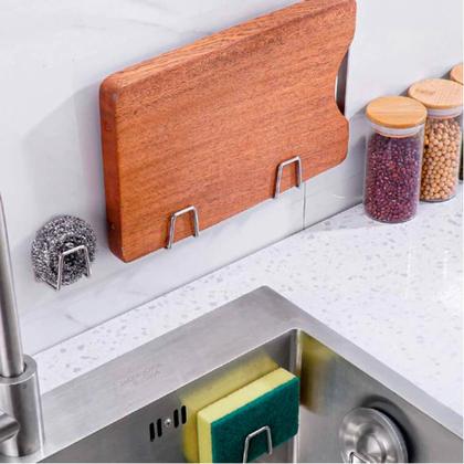 Imagem de Kit 3 Suporte Porta Esponja Bucha Pia Inox Modelo BM-F1538