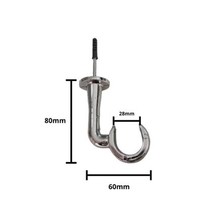 Imagem de Kit 3 Suportes Simples 28mm com 2 ponteira p/ Teto - Pvc