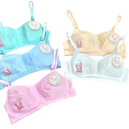 Imagem de Kit 3 Sutiã Juvenil Menina Moça Bojo Espuma Confortável Top Juvenil
