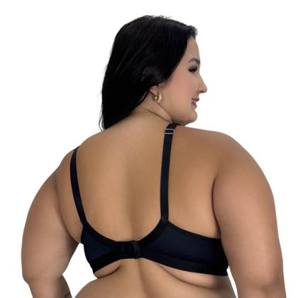 Imagem de Kit 3 Sutiã Plus Size com Alças Acolchoadas de Espuma - c1 KIT 3 CLÉO PRETO BEGE E ROSA