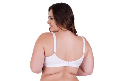 Imagem de Kit 3 Sutiã Plus Size Lateral Larga Reforçado Liso - c5 KIT 3 SUTIÃ NATHÁLIA LILÁS PRETO BRANCO