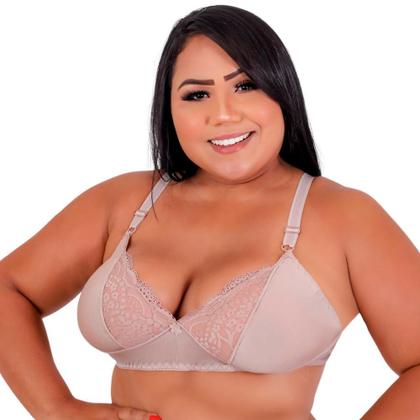 Imagem de Kit 3 Sutia Plus Size Reforçado Confortável Feminino Simples Microfibra