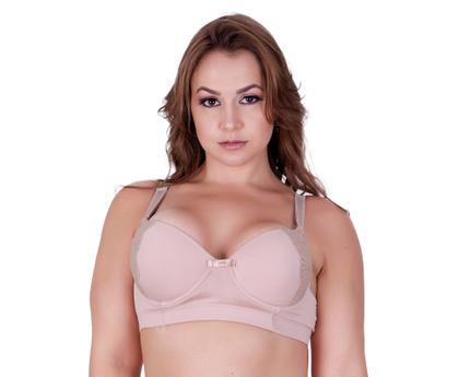 Imagem de Kit 3 Sutiã Reforçado Renda Rendão Soutien Plus Size -c7 KIT 3 RENDÃO VERDE BEGE PRETO