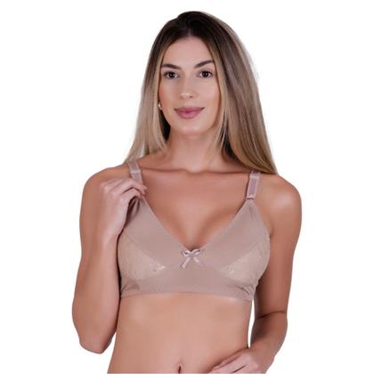 Imagem de Kit 3 Sutia sem Bojo com Detalhe em Renda Adulto Alça Reforçada Marlene