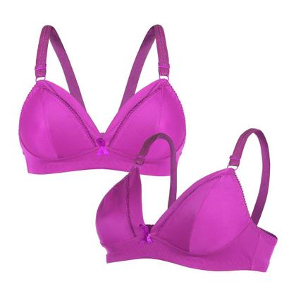 Imagem de Kit 3 Sutiã sem bojo liso alça grossa reforçada confortável plus size básico 