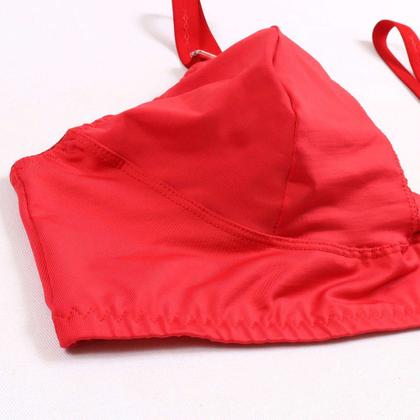 Imagem de Kit 3 Sutiã sem bojo liso alça grossa reforçada confortável plus size básico 