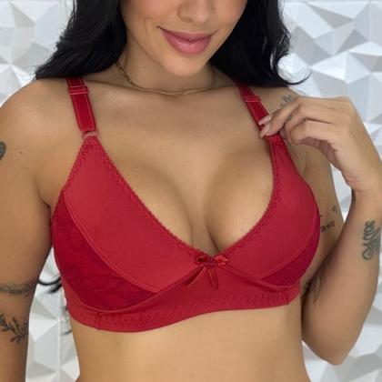 Imagem de Kit 3 Sutiã Sustentação Reforçado Sem Bojo Renda