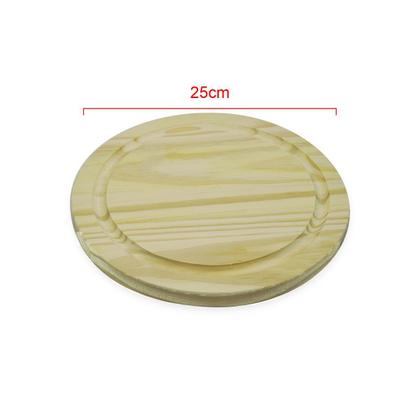 Imagem de Kit 3 Tabua De Pizza, Carne E Petisco Redonda P M G Madeira Pinus