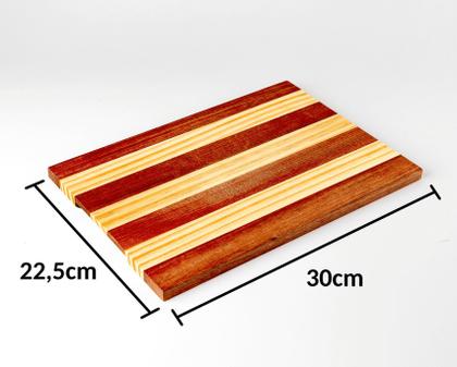 Imagem de Kit 3 Tábuas De Corte Pinus Com Jequitibá 42 35 30cm P/ Casa