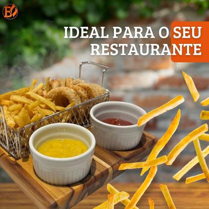 Imagem de Kit 3 Tábuas Petisqueira Com 3 Cestas Para Porção, Fritas e Pastel + Ramekins