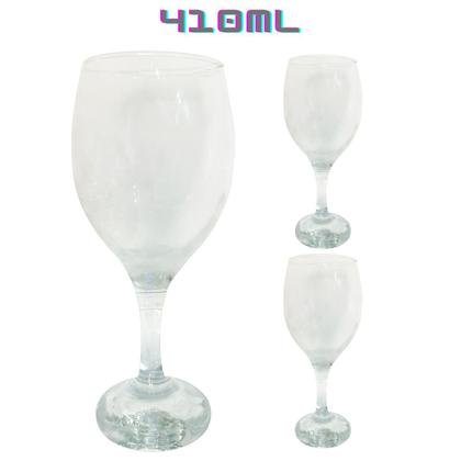 Imagem de Kit 3 Taças De Vinho 410ml Vidro Transparente