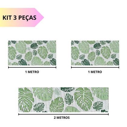 Imagem de Kit 3 Tapetes De Cozinha Conjunto Jogo Passadeira Duna Soft Fogão Pia Geladeira Banheiro Antiderrapante