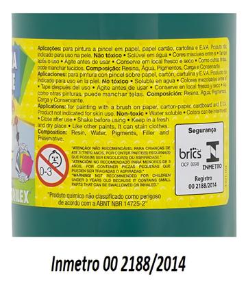 Imagem de Kit 3 TEMPERA GUACHE Acrilex - 250ml - VERDE BRANCO VERMELHO - 02025511 / 02025519 / 02025507