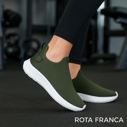 Imagem de Kit 3 Tênis Feminino Slip On Meia Confortável Leve Academia Dia a Dia