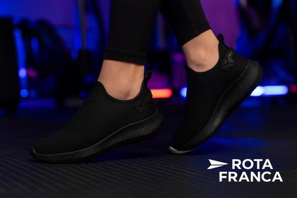 Imagem de Kit 3 Tênis Feminino Slip On Meia Confortável Leve Academia Dia a Dia