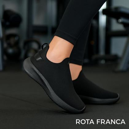 Imagem de Kit 3 Tênis Feminino Slip On Meia Confortável Leve Academia Dia a Dia