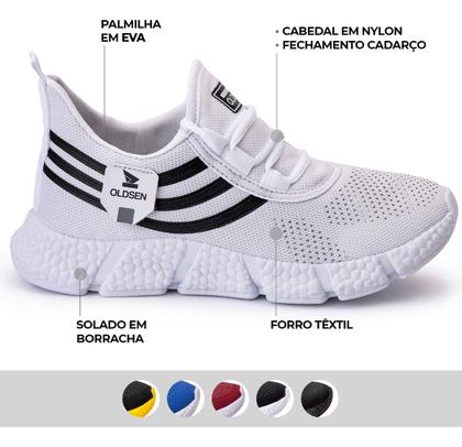 Imagem de Kit 3 Tênis Masculino Esportivo Corrida Caminhada Confortável Dia A Dia