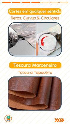 Imagem de Kit 3 Tesoura Aviação 25 cm Corta Chapa Bico Esquerdo Reto Direito Serralheiro Calha Rufo Marceneiro Tapeceiro Pvc