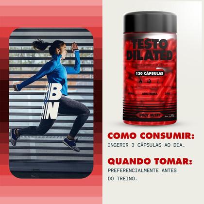 Imagem de Kit 3 Testo Dilated Body Nutry, pote 120 cápsulas cada com Vitaminas e Minerais, Boro, Arginina, Magnésio, e Vitamina B6