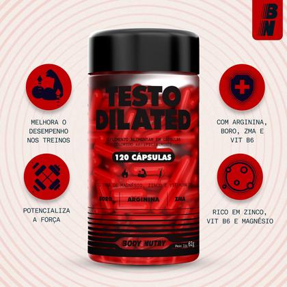 Imagem de Kit 3 Testo Dilated Body Nutry, pote 120 cápsulas cada com Vitaminas e Minerais, Boro, Arginina, Magnésio, e Vitamina B6