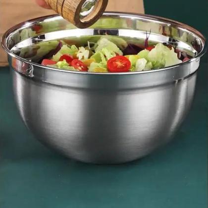 Imagem de Kit 3 Tigelas Mixing Bowl Aço Inox Multiuso 18-26-28 cm