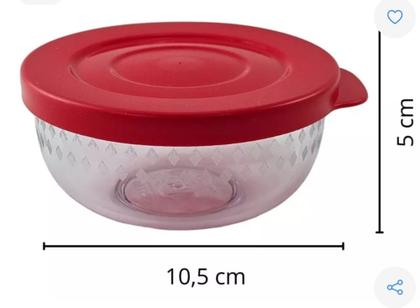 Imagem de Kit 3 Tijelas Acrílica Com Tampa Saladeira