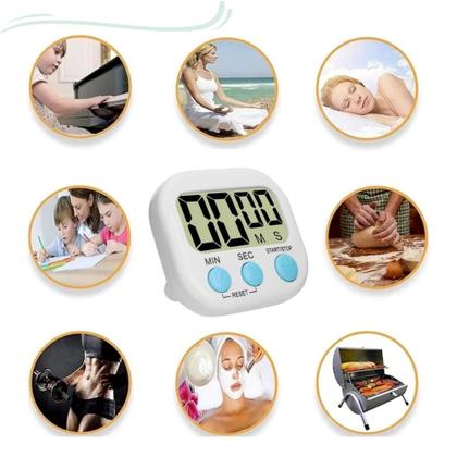 Imagem de Kit 3 Timer Digital Temporizador Cronômetro Cozinha Relógio Imã