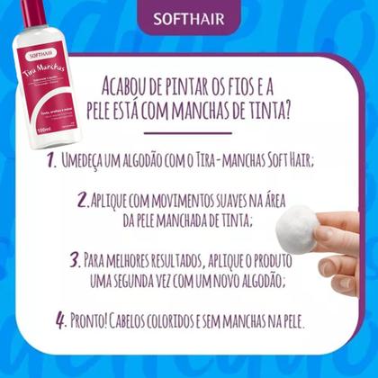Imagem de Kit 3 Tira Manchas de Henna da Pele Removedor Sabonete Líquido Suaveness Soft Hair 100ml