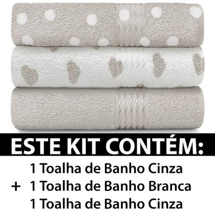 Imagem de Kit 3 Toalhas de Banho 100% Algodão Prisma Dohler