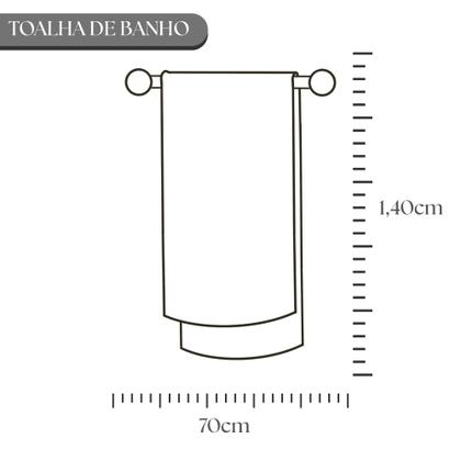 Imagem de Kit 3 Toalhas de Banho Karsten Lumina 98% Algodão 70x140cm Premium