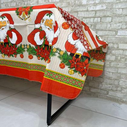 Imagem de Kit 3 Toalhas De Mesa Estampas De Natal P/ Mesa C/6 Cadeiras