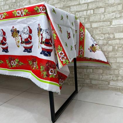 Imagem de Kit 3 Toalhas De Mesa Estampas De Natal P/ Mesa C/6 Cadeiras