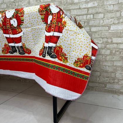 Imagem de Kit 3 Toalhas De Mesa Estampas De Natal P/ Mesa C/6 Cadeiras