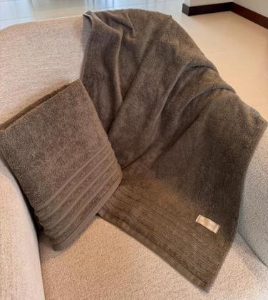 Imagem de Kit 3 Toalhas Gigante Twist Algodão Fio Penteado Macia