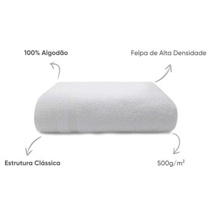 Imagem de Kit 3 Toalhas Rosto Alta Absorção Macia - 80cm x 50cm