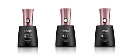 Imagem de Kit 3 Top Coat Fixador Diamond Gel Risqué 9,5ml - Savoy