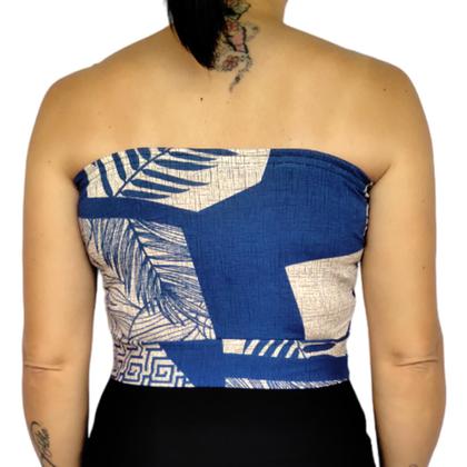 Imagem de Kit 3 Tops Femininos Faixa sem alça Elástico Barra Estampas Sortidas Viscolycra Pp Plus Size