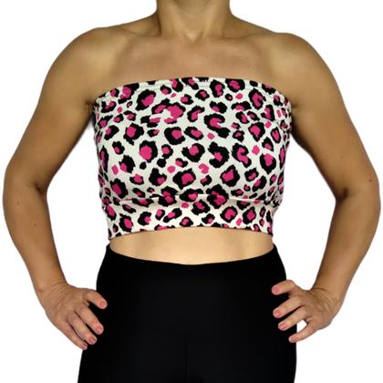 Imagem de Kit 3 Tops Femininos Faixa sem alça Elástico Barra Estampas Sortidas Viscolycra Pp Plus Size