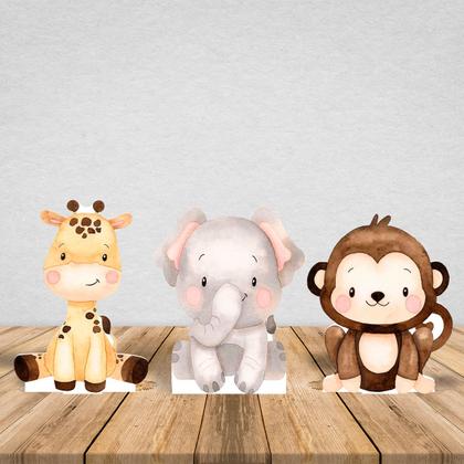 Imagem de Kit 3 Totens Display MDF Adesivado Safari 25cm