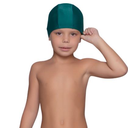 Imagem de Kit 3 Toucas Natação Vekyo Modas Hidroginástica Poliamida Lisa Infantil Esporte Piscina e Praia Unissex
