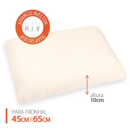 Imagem de Kit 3 Travesseiros Duoflex NASA-X 45x65x10cm NS3209 Com Espuma Viscoelástica