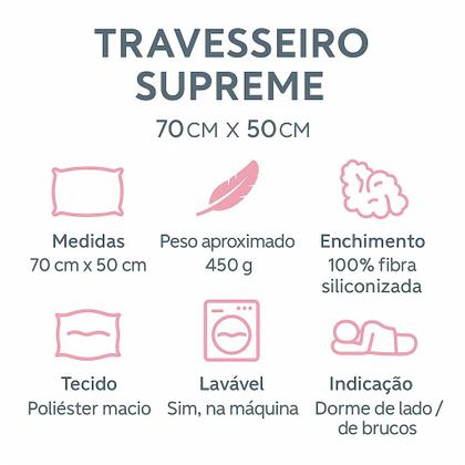 Imagem de Kit 3 Travesseiros Inteligente Fibra Importada E Antialérgica Anatomico Nasa Suporte Soft Medio Ortopedico Extra Macio