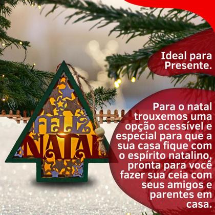 Imagem de Kit 3 Un Arvore de Natal 13cm enfeite de Mesa Envio 24h Presente Decoração escritorio penduravel com LED