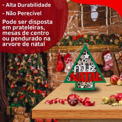 Imagem de Kit 3 Un Arvore de Natal 13cm enfeite de Mesa Envio 24h Presente Decoração escritorio penduravel com LED