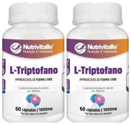 Imagem de Kit 3 Un - L Triptofano 1000Mg 60 Capsulas Nutrivitalle