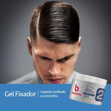 Imagem de Kit 3 und Gel Fixador Bozzano Incolor Fixação Média 300g