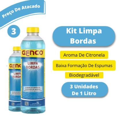 Imagem de kit 3 und Limpa bordas Genco 1litro