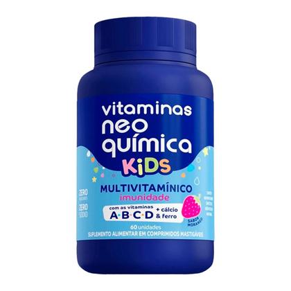 Imagem de Kit 3 und Vitaminas Neo Química Kids Morango Mastigável c/ 60cpr